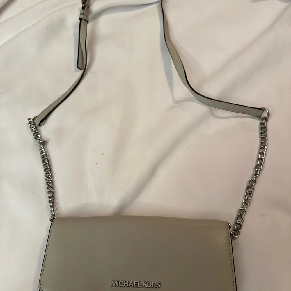 Michael Kors Light Gray Crossbody Bag